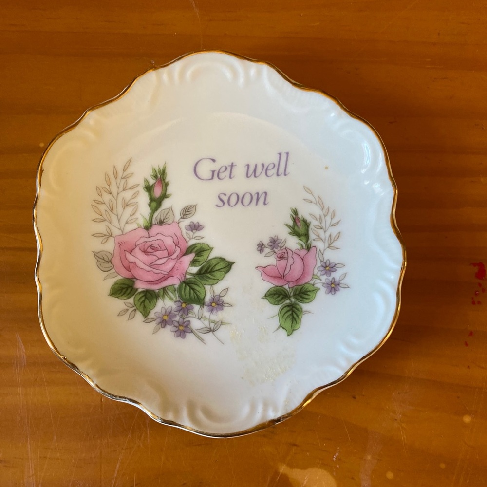 Brinn’s get well soon saucer 4”